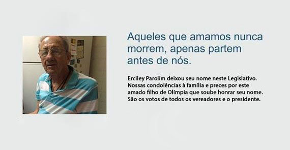 Faleceu ex-vereador e ex-prefeito Erciley Parolim