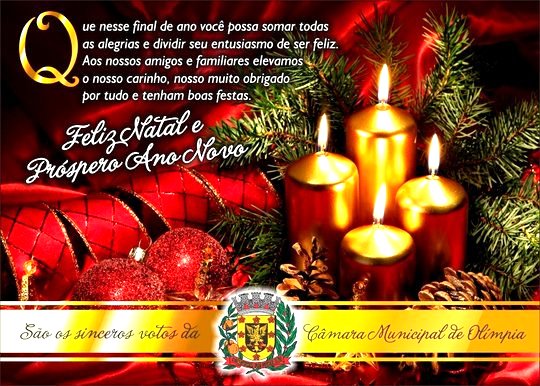 A Casa Legislativa de Olímpia deseja a todos votos de feliz natal e próspero ano