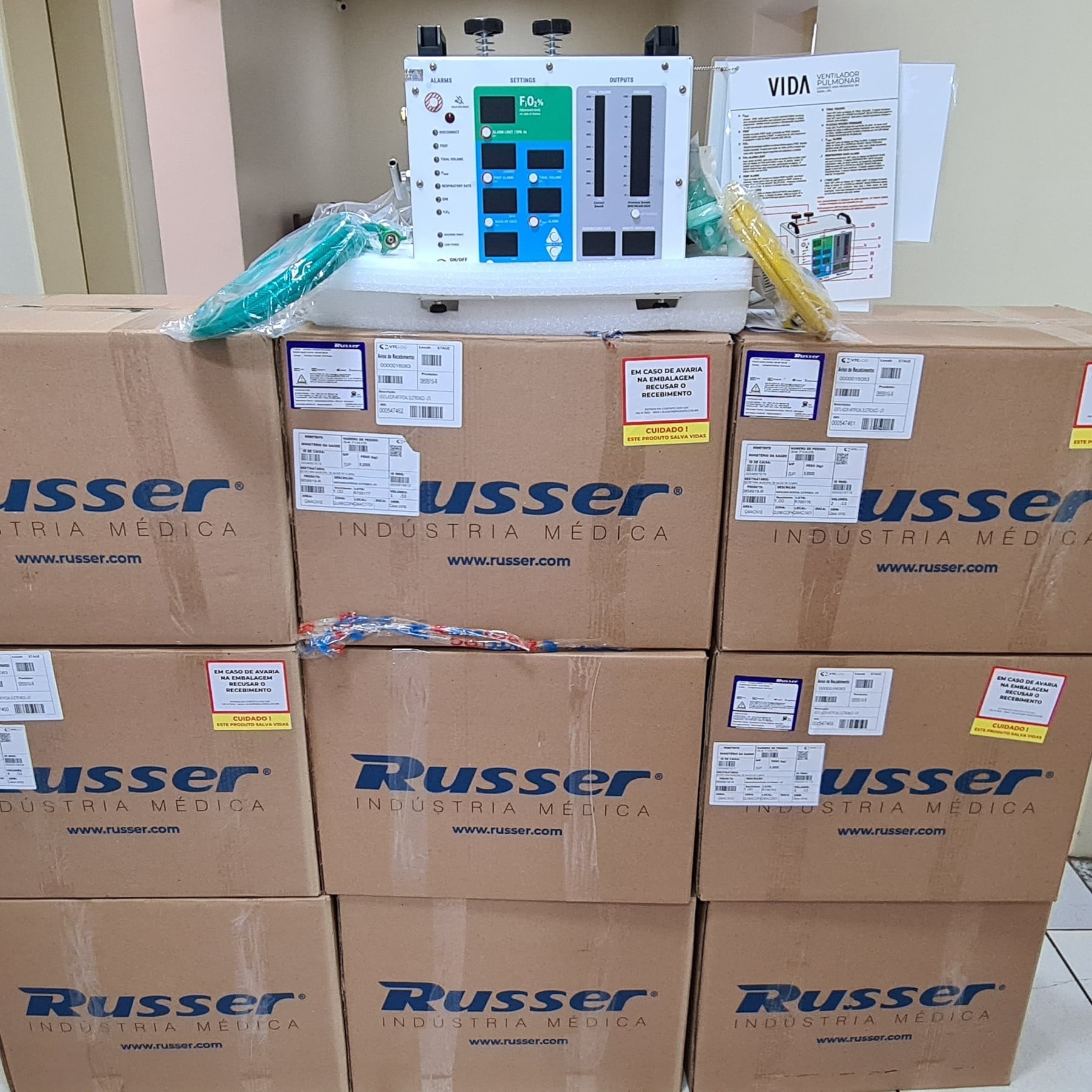 Em trabalho conjunto de diversas lideranças , Olímpia recebe 10 novos respiradores para o combate ao covid -19