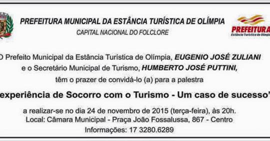 Acontece hoje à noite na Câmara palestra sobre 