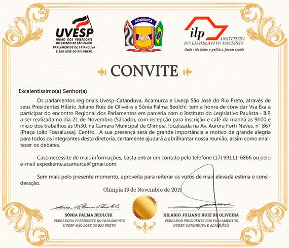 Um evento e um alerta do vereador Hilário Ruiz em prol da população