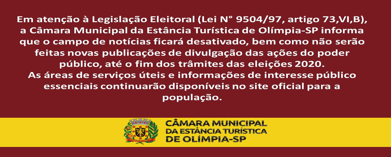 Suspensão da divulgação de notícias durante período eleitoral