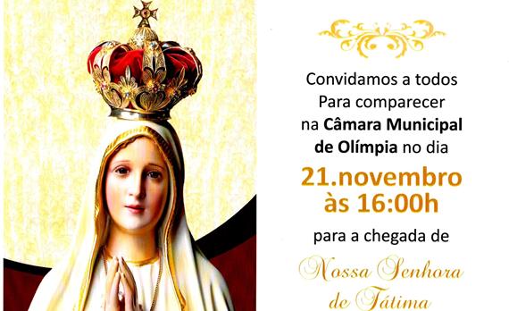 A Câmara recebe nesse sábado, solenemente a imagem peregrina de Nossa Senhora de Fátima