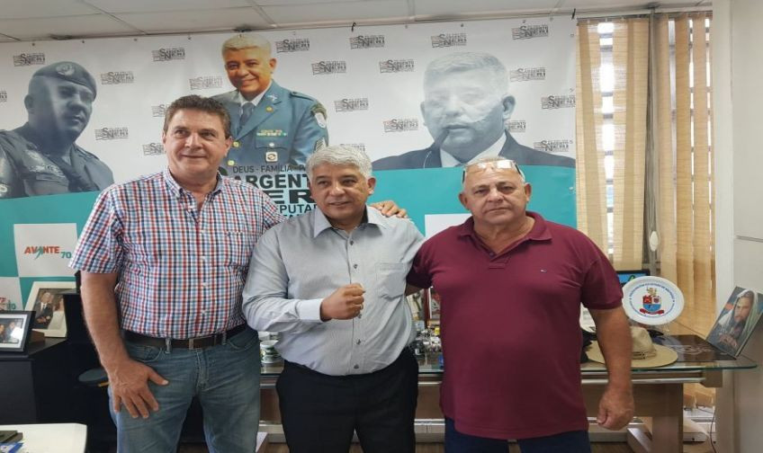 Em reunião com o deputado Sargento Neri, Niquinha e Marcão Coca buscam recursos para Olímpia