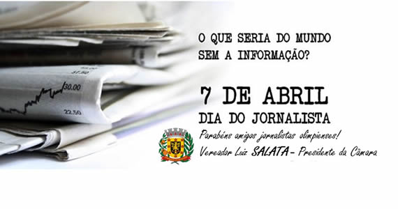 Homenagem a todos jornalistas de Olimpia