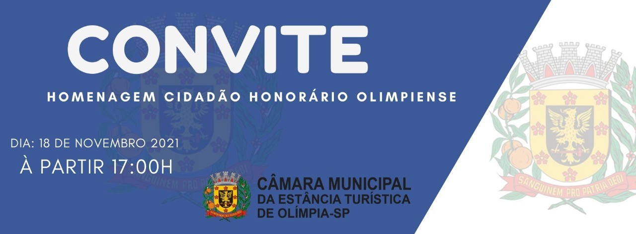 Sessão solene de entrega de título de cidadão honorário acontece nesta quinta-feira