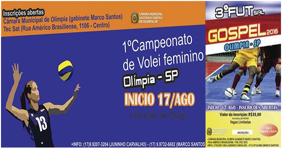 Vereador Marco Santos promove 3° Campeonato de Futsal Gospel e Vôlei feminino