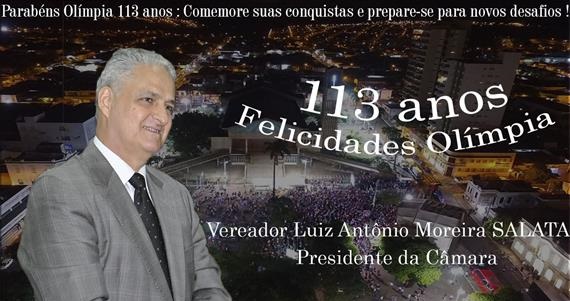 Parabéns Olímpia 113 anos : Comemore suas conquistas e prepare-se para novos desafios !